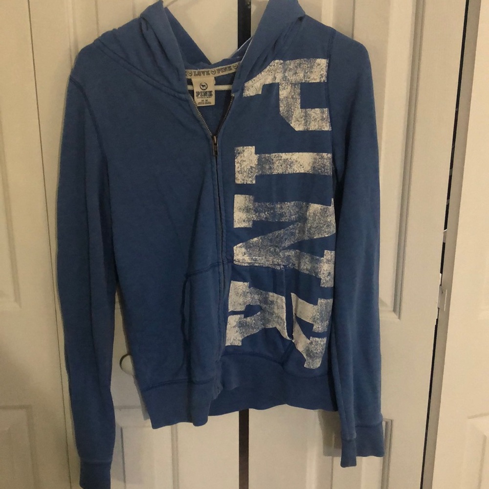💙 PINK zip up hoodie